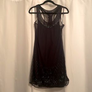 American Eagle Navy Beaded Dress